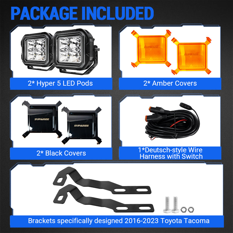 Toyota Tacoma A Pillar Ditch LED Pod Lights