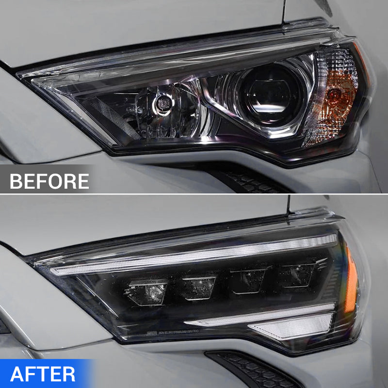 LED Projector Headlight Assembly for 2014-2024 Toyota 4Runner with Sequential Turn Signals