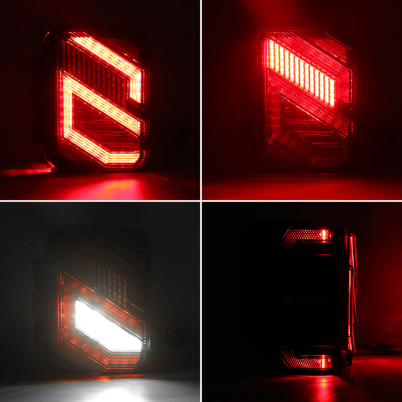 Jeep Wrangler JK LED taillights 4 lighting modes