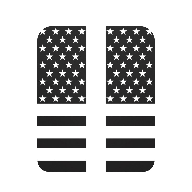 American Flag Side Small Window Decal