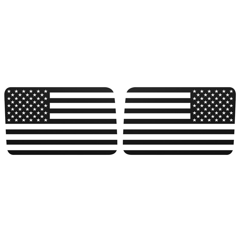2pcs American Flag Window Decals for Jeep Wrangler JK & JL