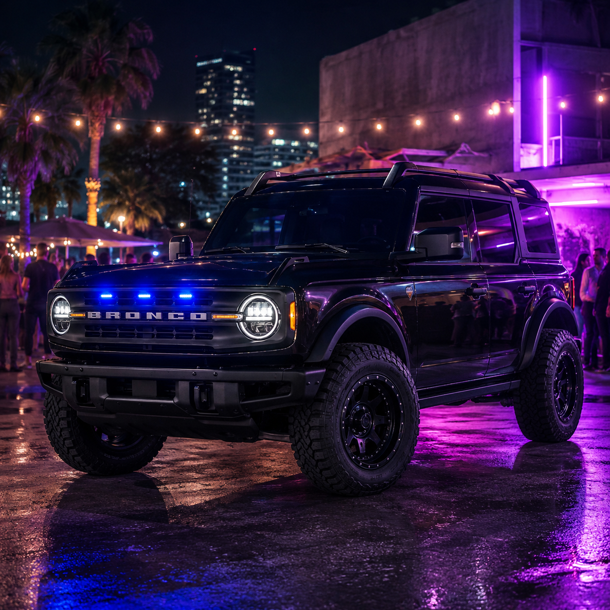 RGB+White Color Grille Lights Kit for 2021-2025 Ford Bronco