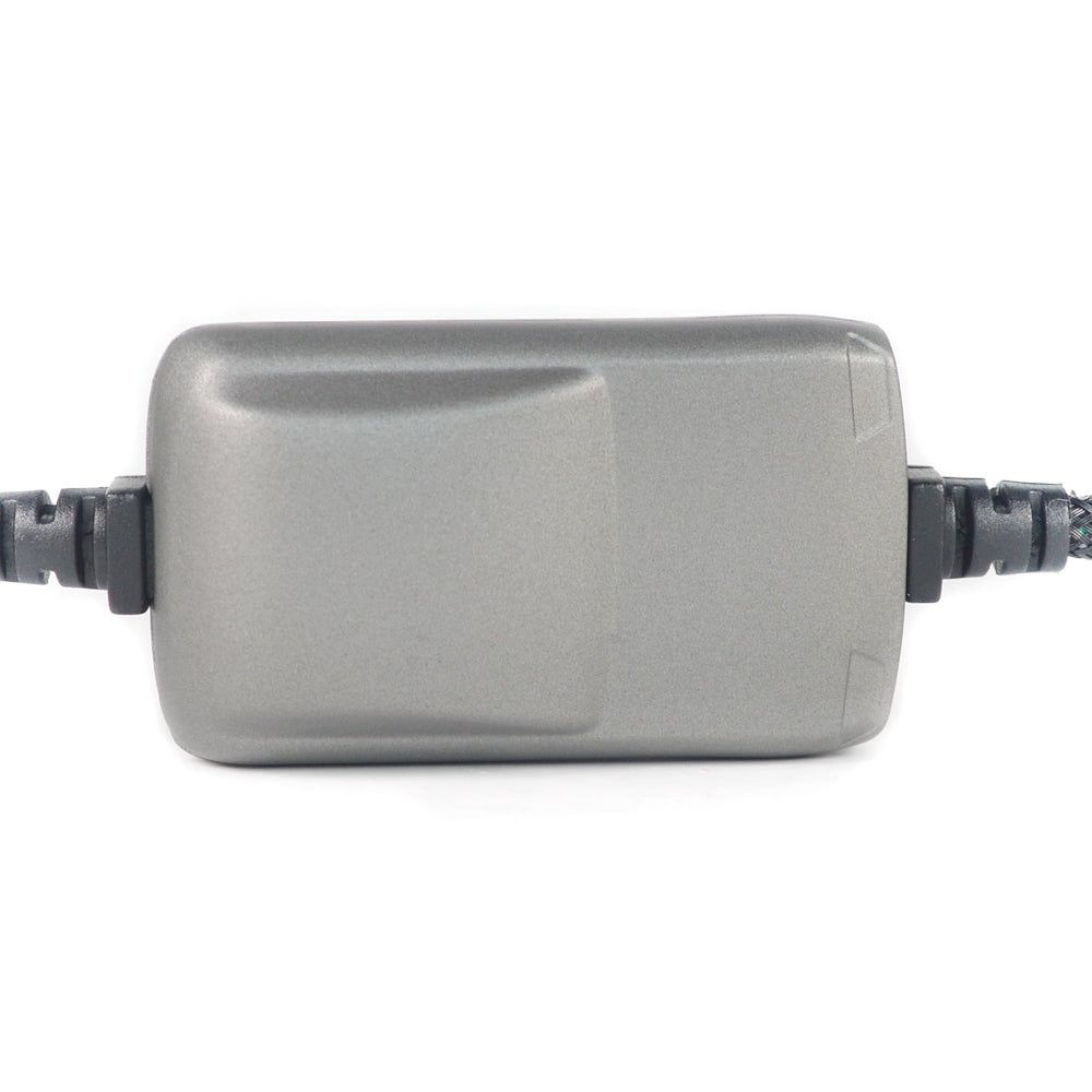 Close-up of SP Pro Series 130W H4 13000LM 6000K LED Headlight Bulbs external driver module, designed for enhanced heat dissipation and stable power output.