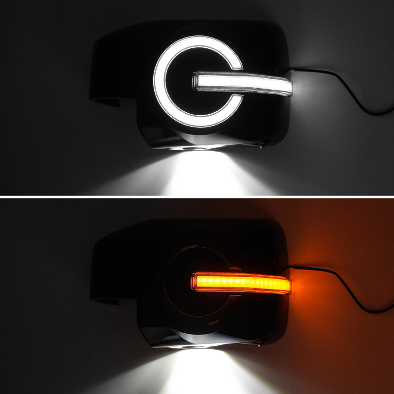 Side Mirror Cover with DRL and Turn Signal Lights for 2021-2025 Ford Bronco