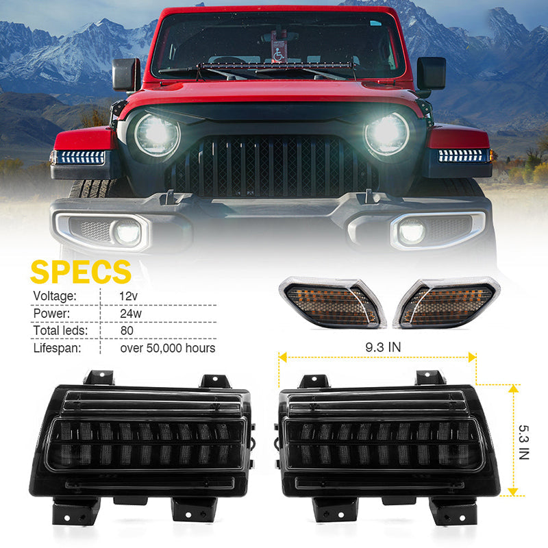 Jeep Wrangler JL turn signals specs