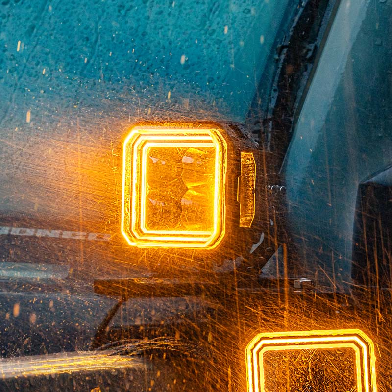 5-Inch LED Off-Road Lights White + Amber Dual-Mode for Jeep Wrangler JK/JL/JT