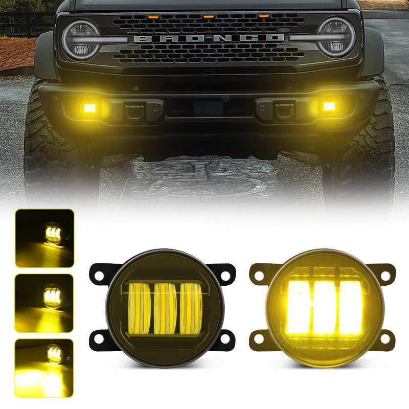 Bronco fog lights amber color