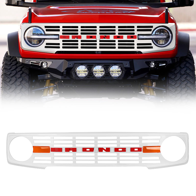 Red Color Bronco Front Grill Style