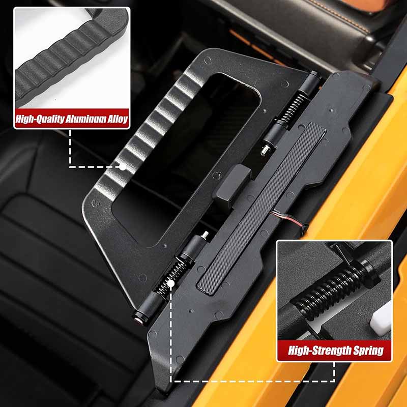 Aluminum Alloy Interior Car Grab Handles with Lights for 2021+ Ford Bronco
