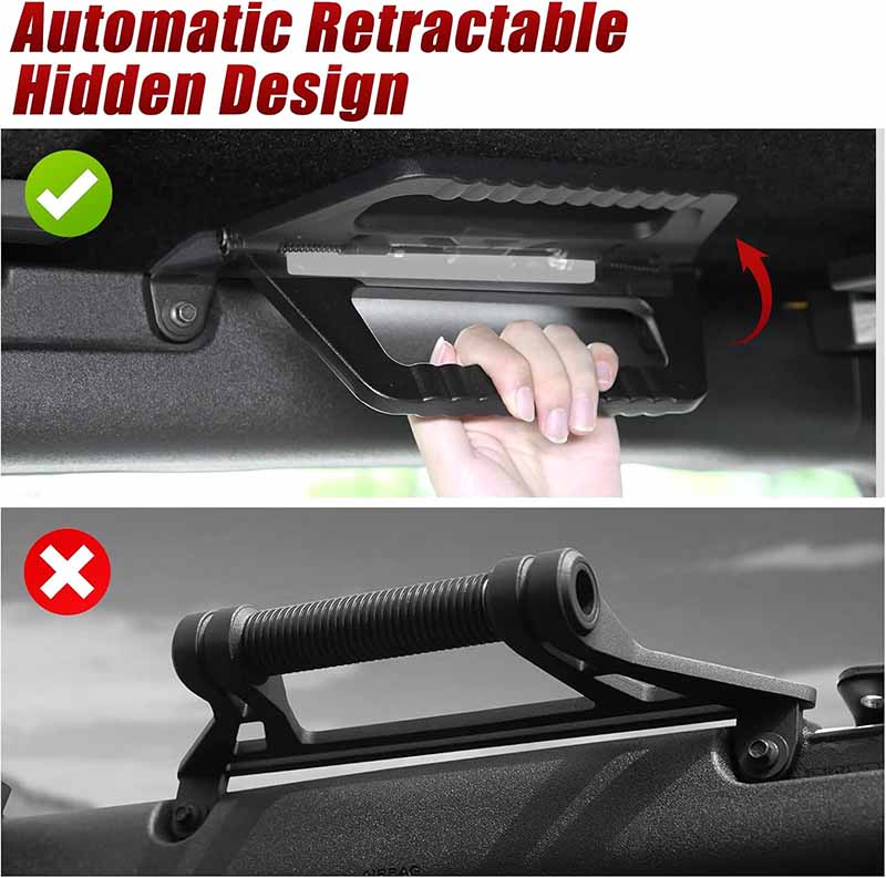Aluminum Alloy Interior Car Grab Handles with Lights for 2021+ Ford Bronco