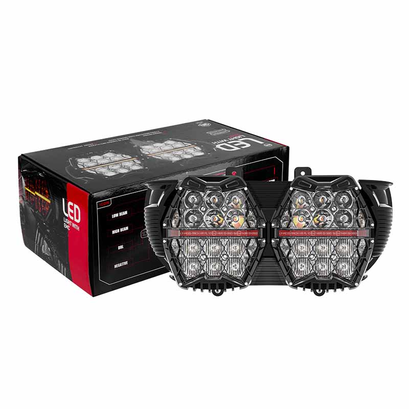 Harley double honeycomb headlights