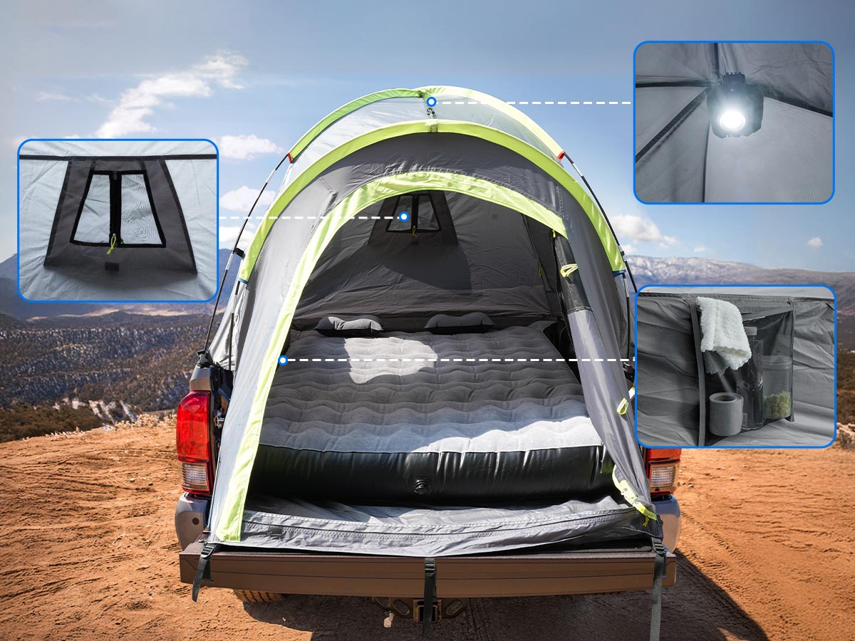 Two large storage pockets, a dedicated hook