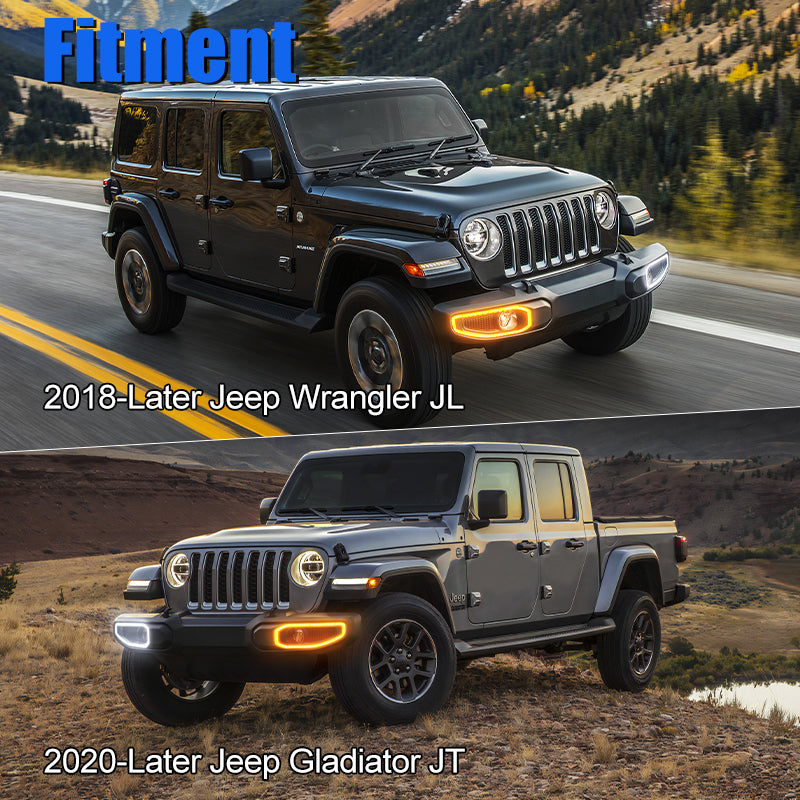 Jeep bumper cover LED lights for JL and Gladiator JT