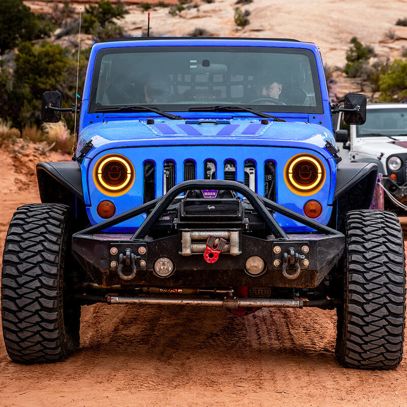 Jeep Wrangler led halo headlights install in JL JT