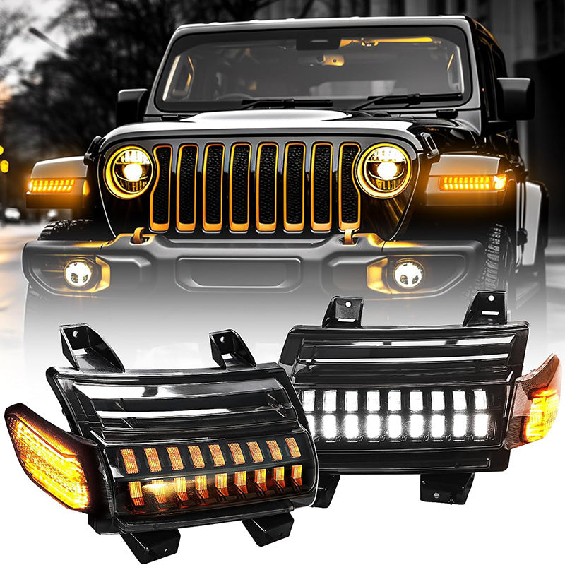 Jeep wrangler jl fender lights with turn signal and  side marker lights
