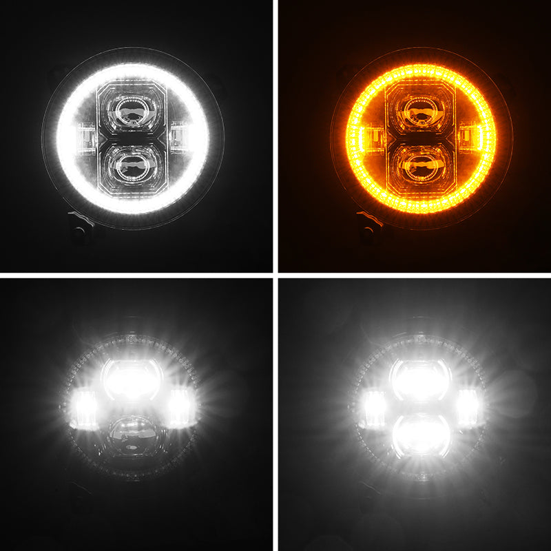 9'' Halo LED Headlights for Jeep Wrangler JL and Gladiator JT