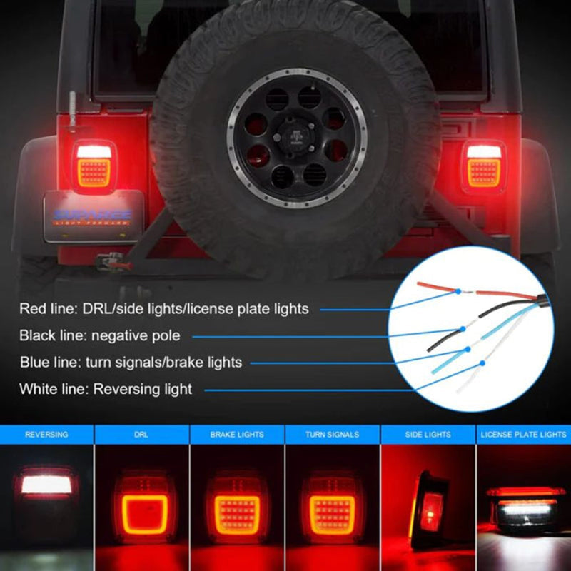 Full-Function Tail Light with Clear Wiring Instructions
