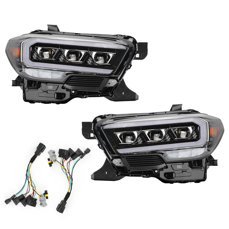 Pair of 2016-2023 Toyota Tacoma LED Projection Headlights