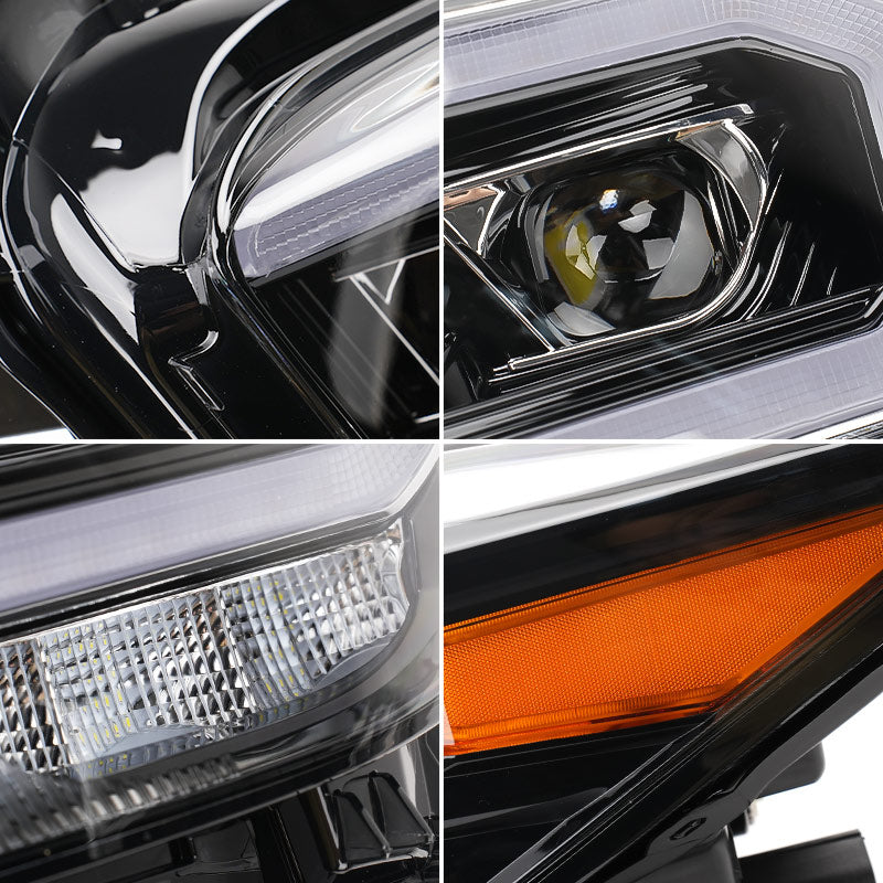 Mirror detail of 2016-2023 Toyota Tacoma LED projector headlights