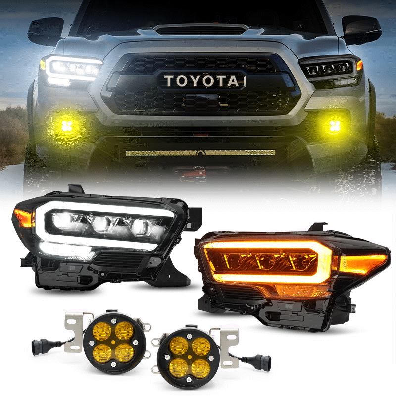 2016-2023 Toyota Tacoma LED Projector Headlights & Fog Light Combo