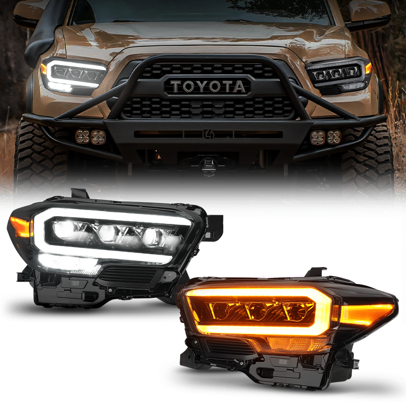 LED Projector LED Headlights with Sequential Turn Signal Function for 2015-2019 Toyota Tacoma