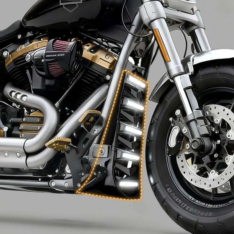 Harley Chin Spoiler Radiator Guard with LED Lighting for cooling and style 2018-2022