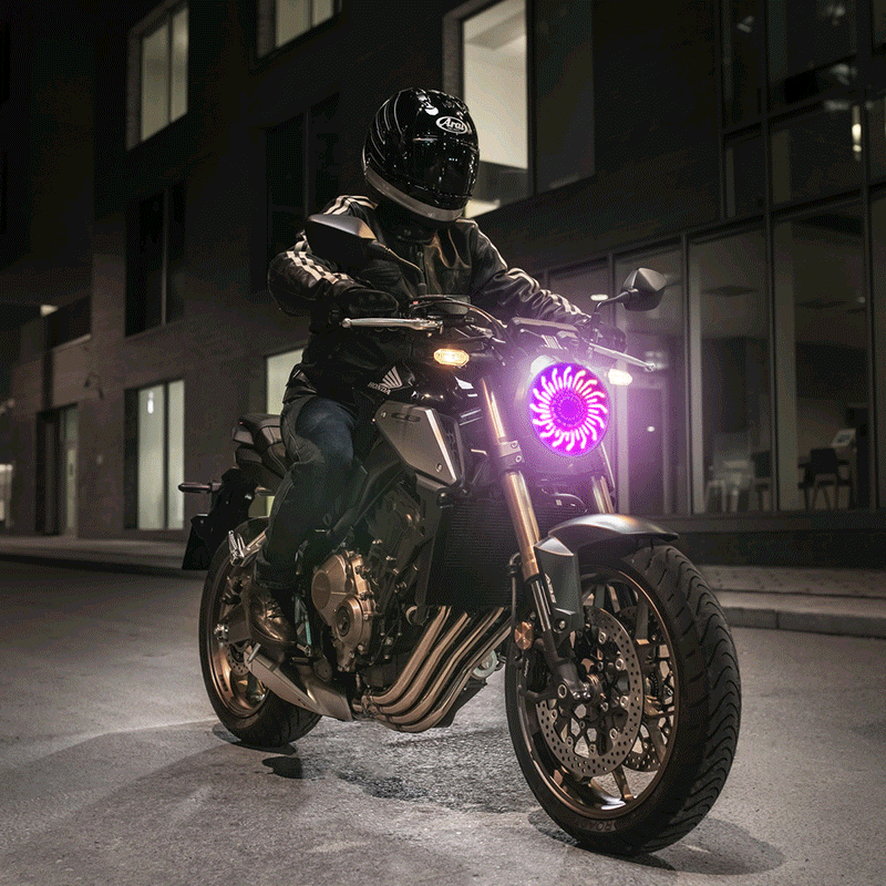 5.75'' RGB LED headlight for Harley Dyna and Sportster