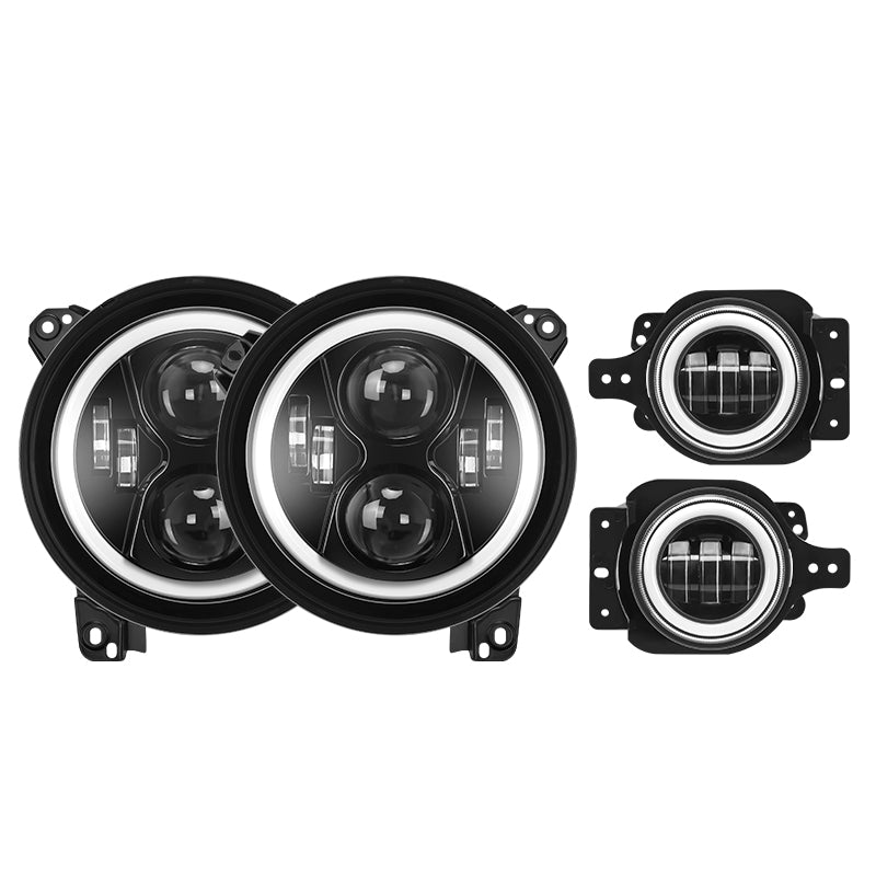 Jeep Wrangler 9 Inch RGB Headlights & Fog Lights