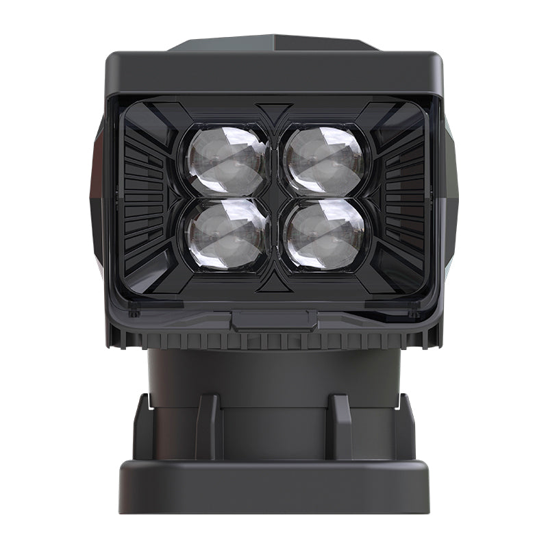 Front view of LED remote search spotlight