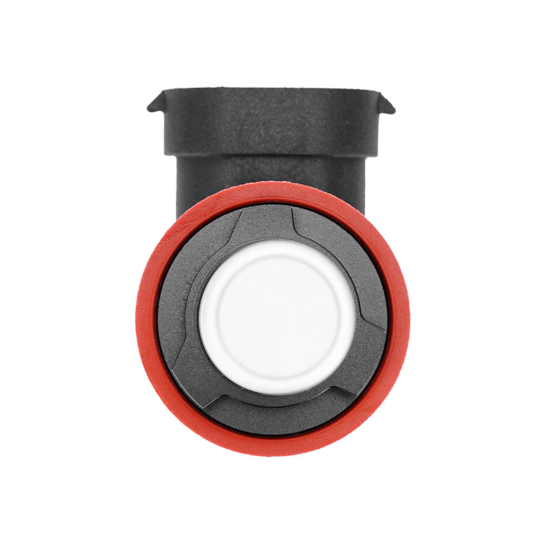 Rear view of H8/H9/H11 Dual LED Fog Light Bulb for Tacoma 12000LM showing the connector and red sealing ring for secure installation.