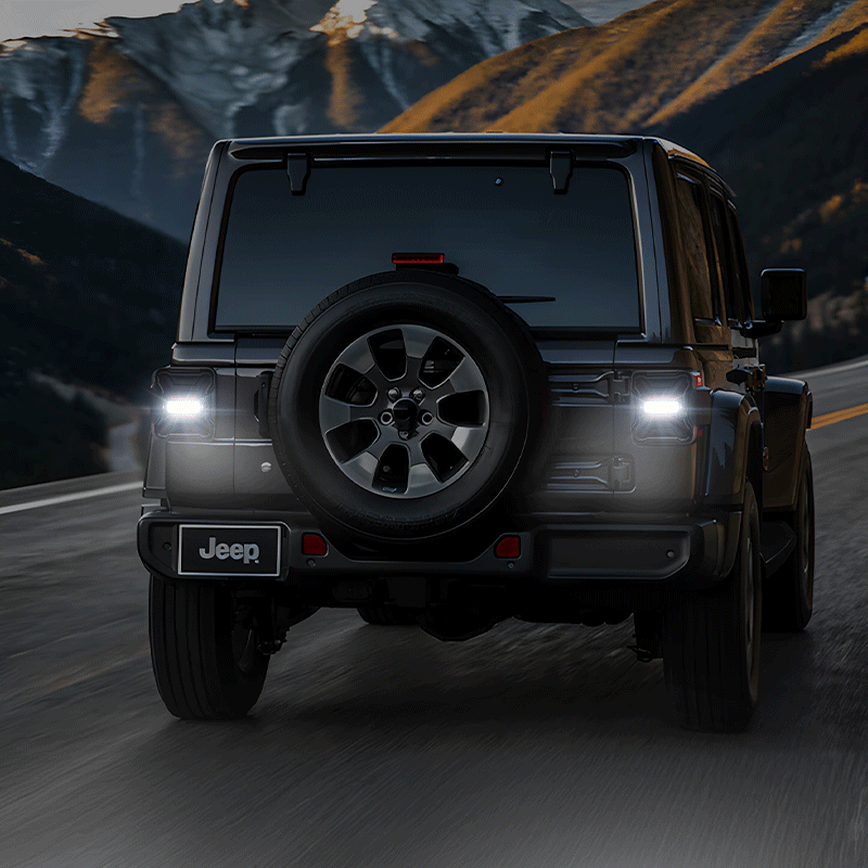 Smoked LED Tail Lights for Jeep Wrangler JL JLU with High Visibility and Waterproof Design