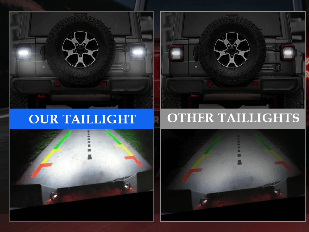 Smoked LED Tail Lights for Jeep Wrangler JL JLU with High Visibility and Waterproof Design