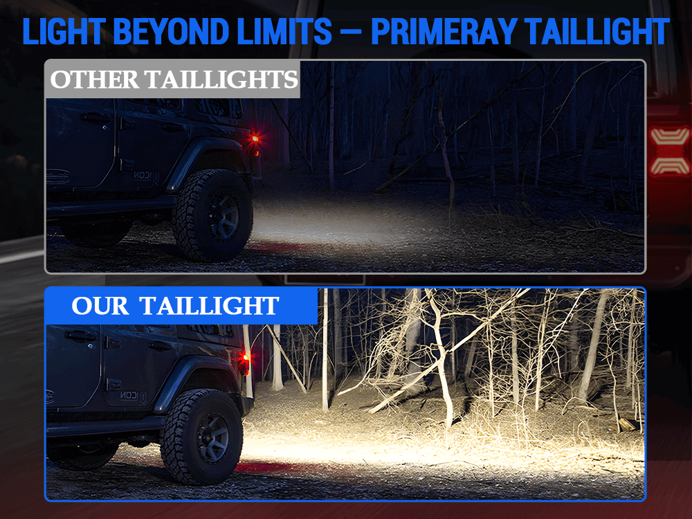 Smoked LED Tail Lights for Jeep Wrangler JL JLU with High Visibility and Waterproof Design