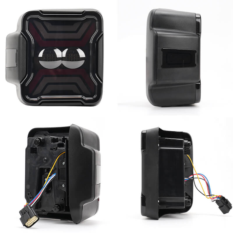Smoked LED Tail Lights for Jeep Wrangler JL JLU with High Visibility and Waterproof Design