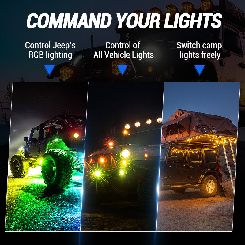 4 Control Modes Universal 8 Gang RGB Switch Panel for Off-Road & Truck