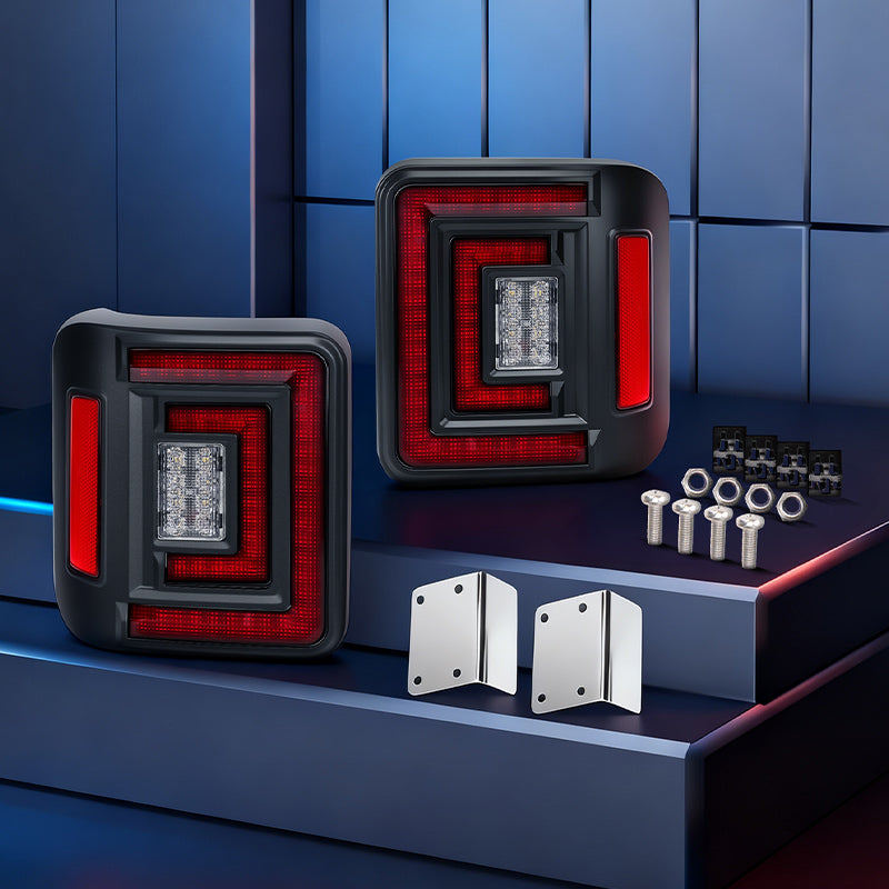 Flush Mount Jeep JL Tail Lights for 2018–2025 Wrangler