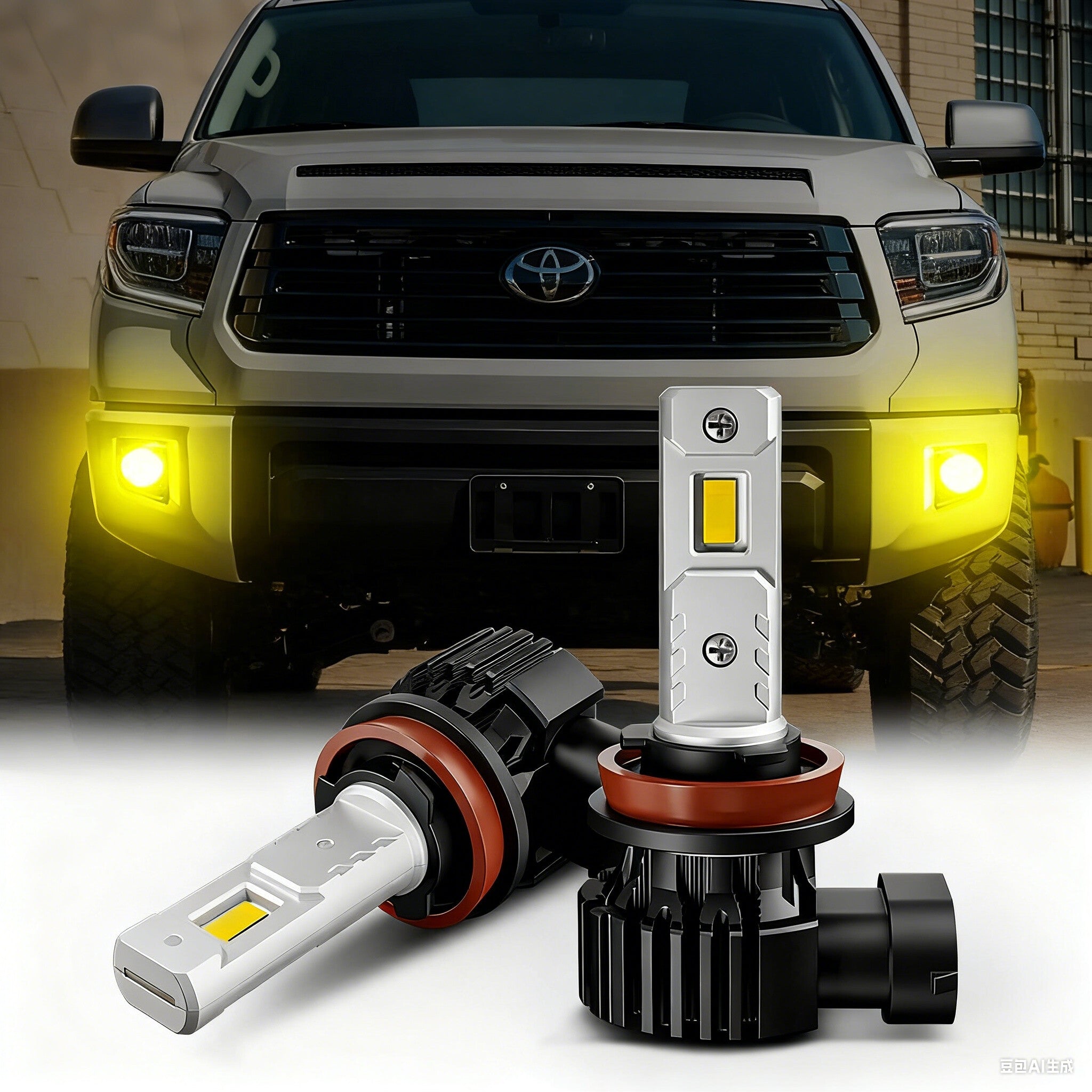 2020 Toyota Tundra LED Fog Light Bulbs with amber turn signal lights