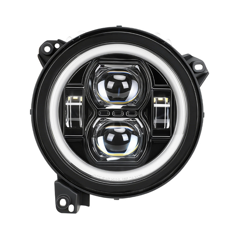 Jeep JL LED Headlights with halo lighting function