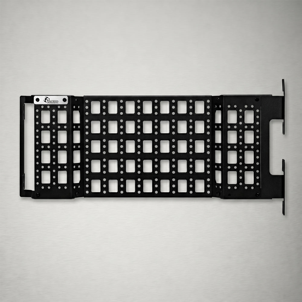 Tactical overhead molle panel storage rack for 2018+ Jeep Wrangler JL and Gladiator JT