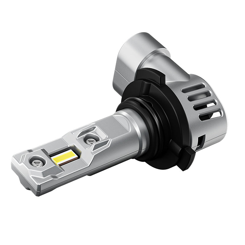 9005 LED Headlight Bulb for 2005-2011 Toyota Tacoma with aluminum housing and dual-beam chip for enhanced brightness and heat dissipation.