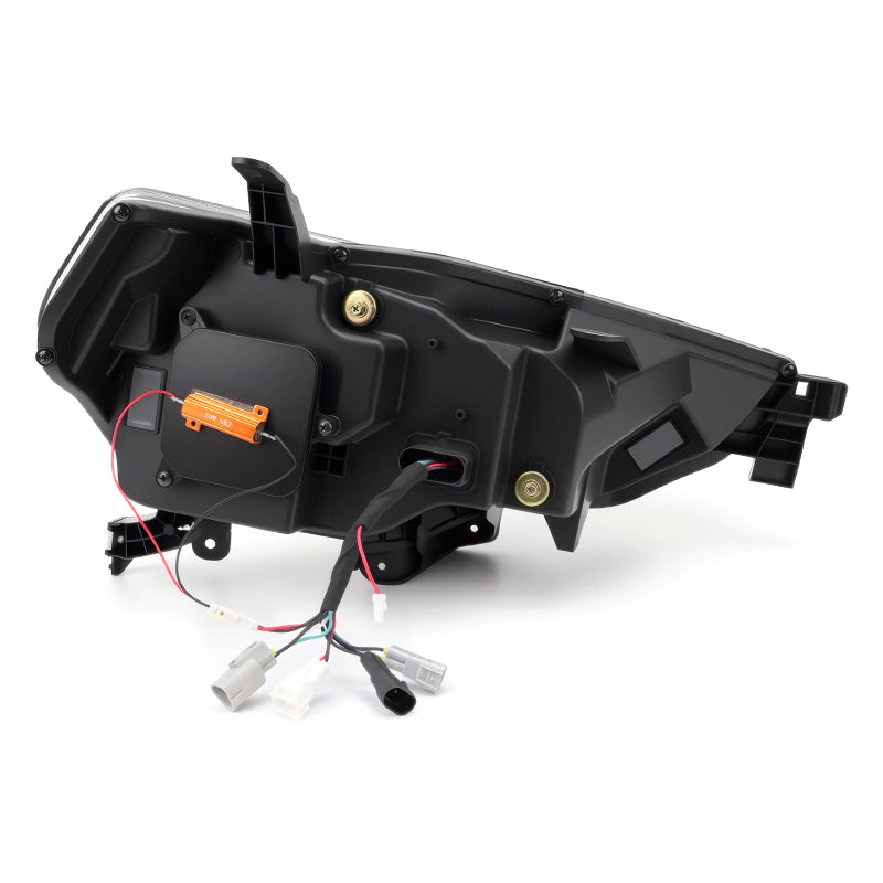 Rear view of 2014-2024 Toyota 4Runner Demon Eyes LED projector headlights showing durable housing and connectors.