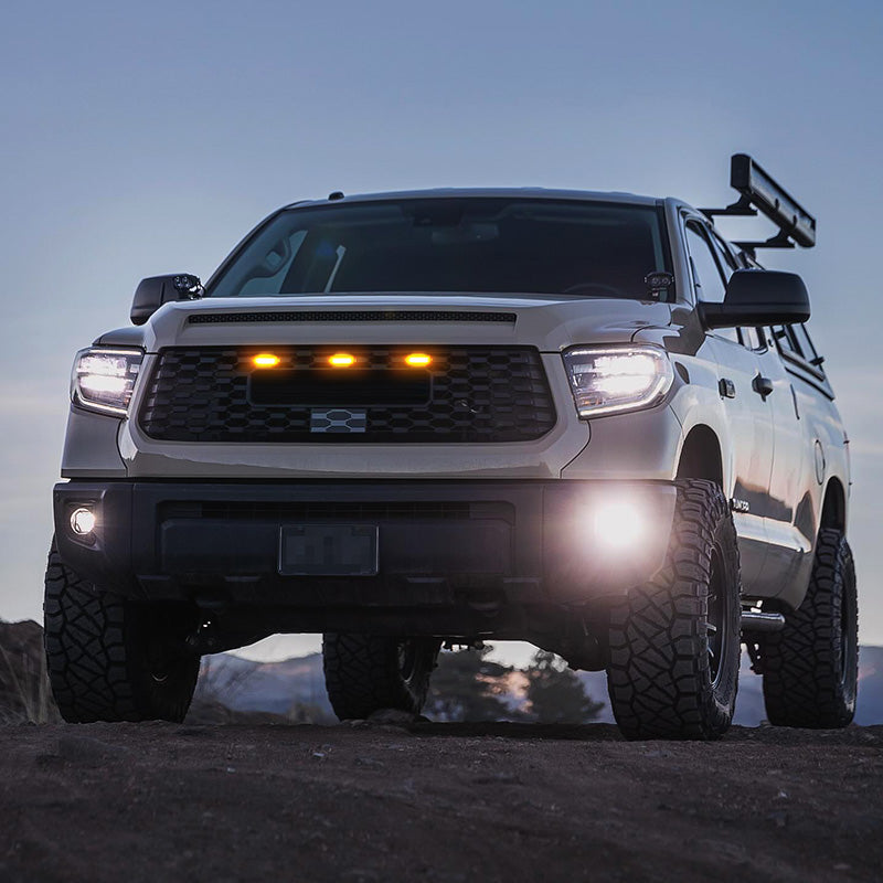 3 luces de rejilla con color ámbar para Tundra TRD Pro 2018-2021