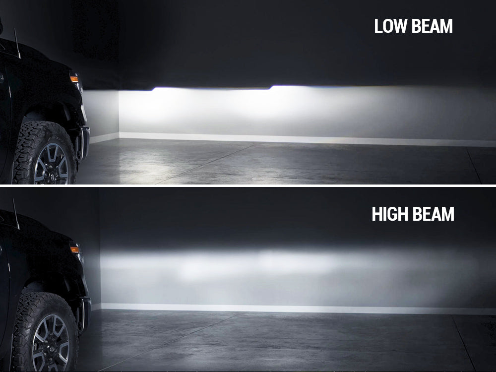 Tundra headlights low beam and high beam