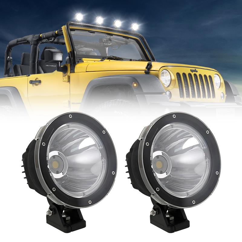 7 Inch Round Roof Mounted Spotlights For SUV