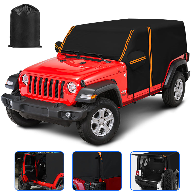 Outdoor Car Covers Oxford Cloth Full for 2004-2019 Jeep Wrangler – Pumpkin