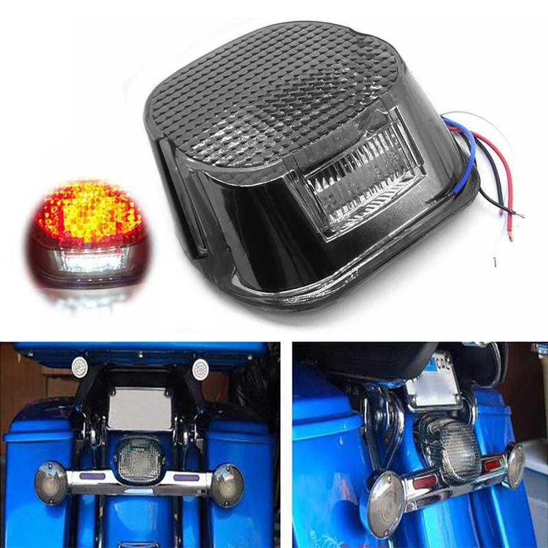 Harley Smoke Lens LED Tail Light With License Plate Lamp
