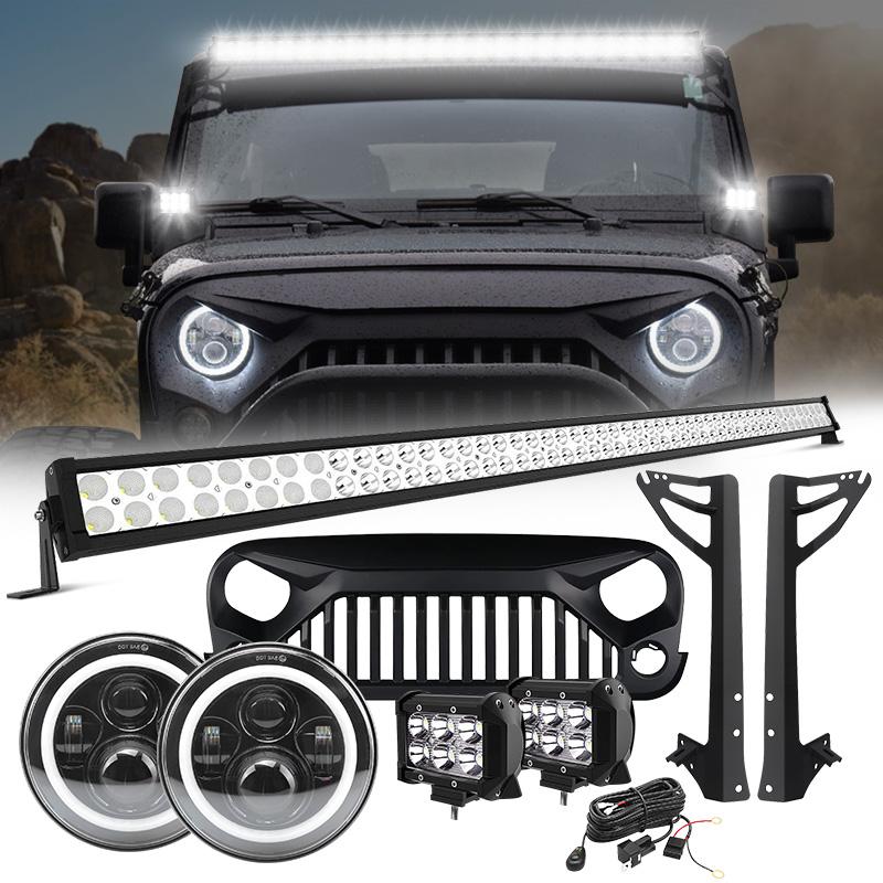 Jeep Wrangler JK Lights Bar Mega Bundle