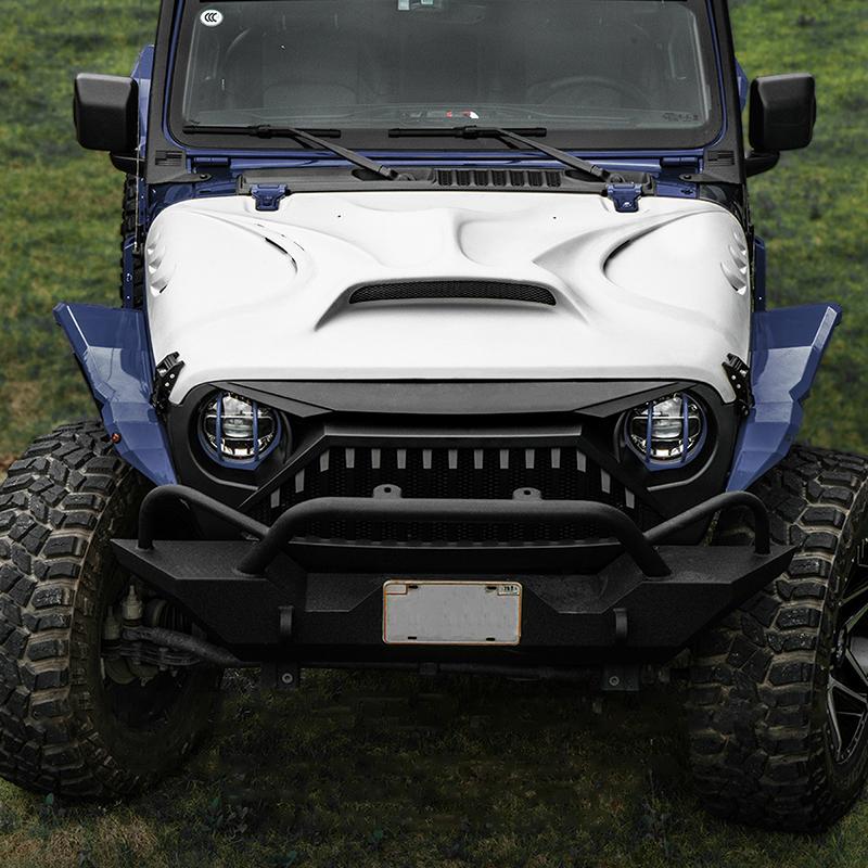 Jeep Wrangler JL Gladiator Fiberglass Hood with Open Air Scoop