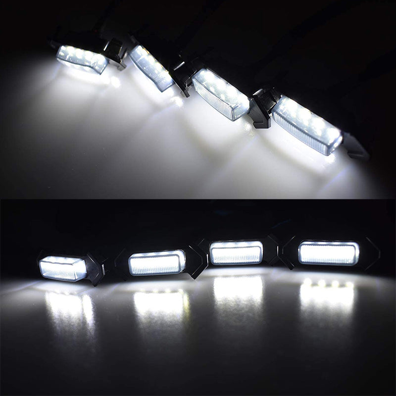 Front Amber LED Grille Lights Kit with Smoke Lens For Toyota Tacoma 2016-2019
