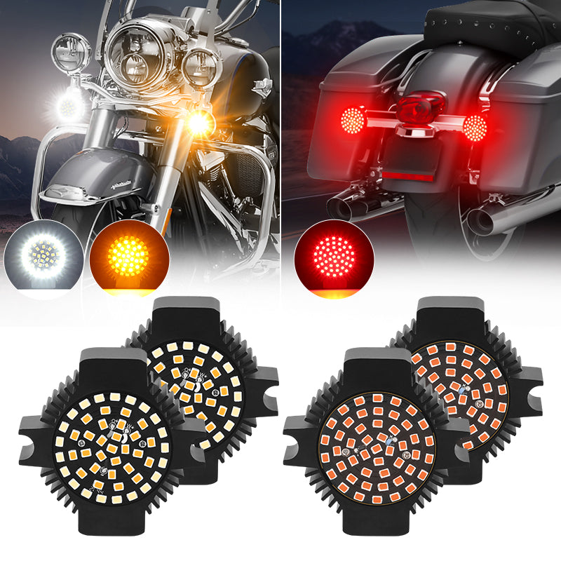 安心 保証 Akmties Motorcycle led turn signals 2'' Bullet Style led Front Light  Kit Co